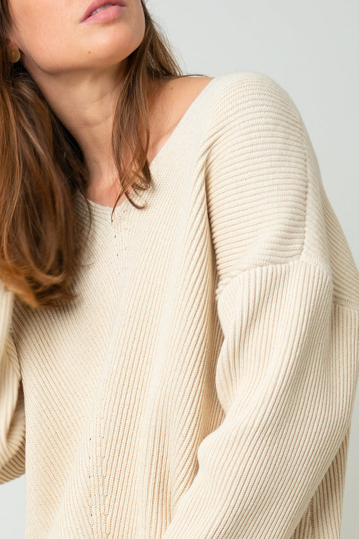 Marie Sweater Knit in Offwhite