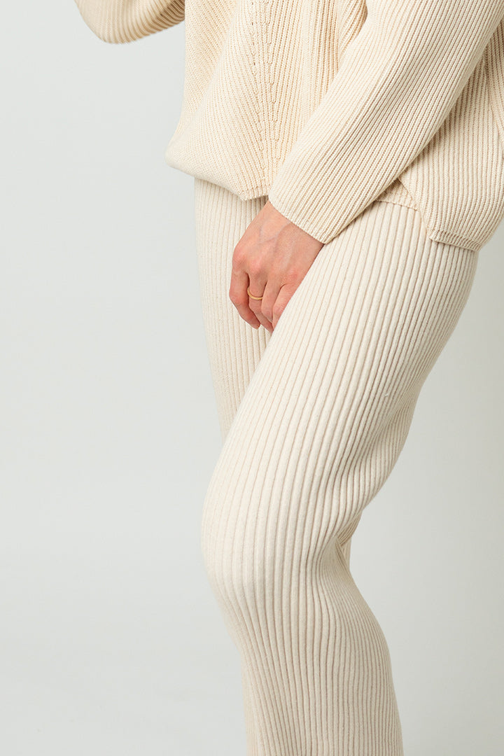 Mila Pants Knit in Offwhite